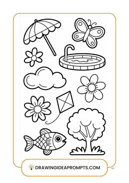 more easy summer drawing ideas for kids examples