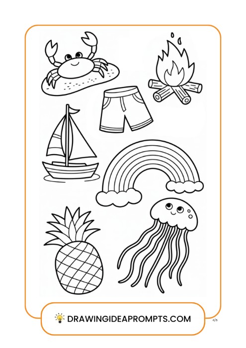 other easy summer drawing ideas for kids examples