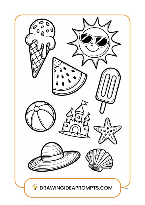 easy summer drawing ideas for kids examples