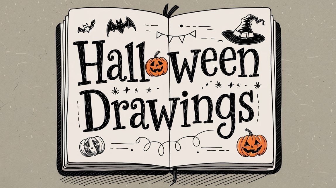 featured image for halloween drawing prompts post