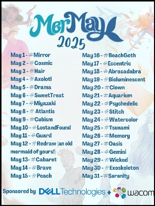 mermay art challenge prompts 2025