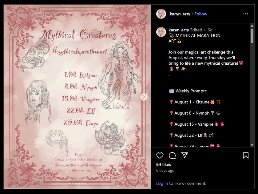 mythical marathon drawing prompts 2025