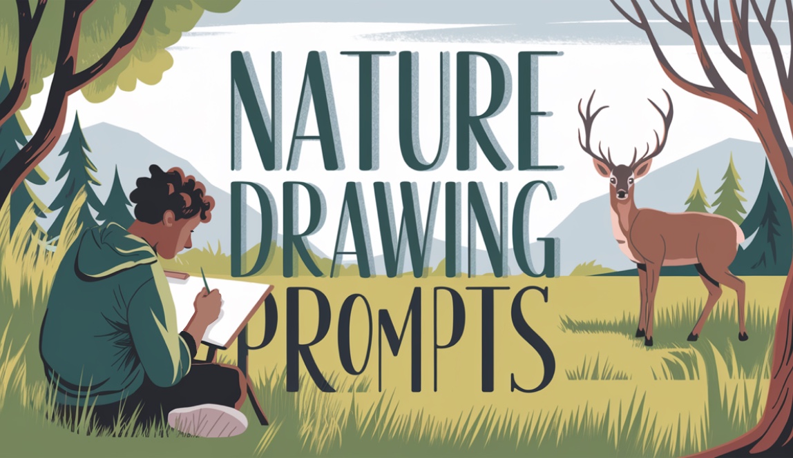 featured image for nature drawing prompts post