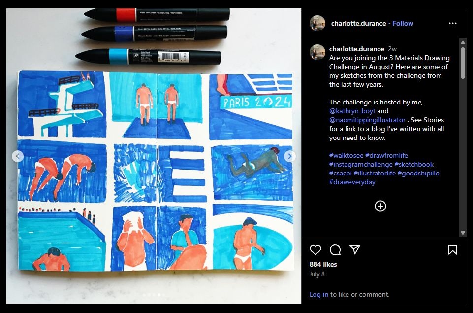 three materials august art challenge announcement